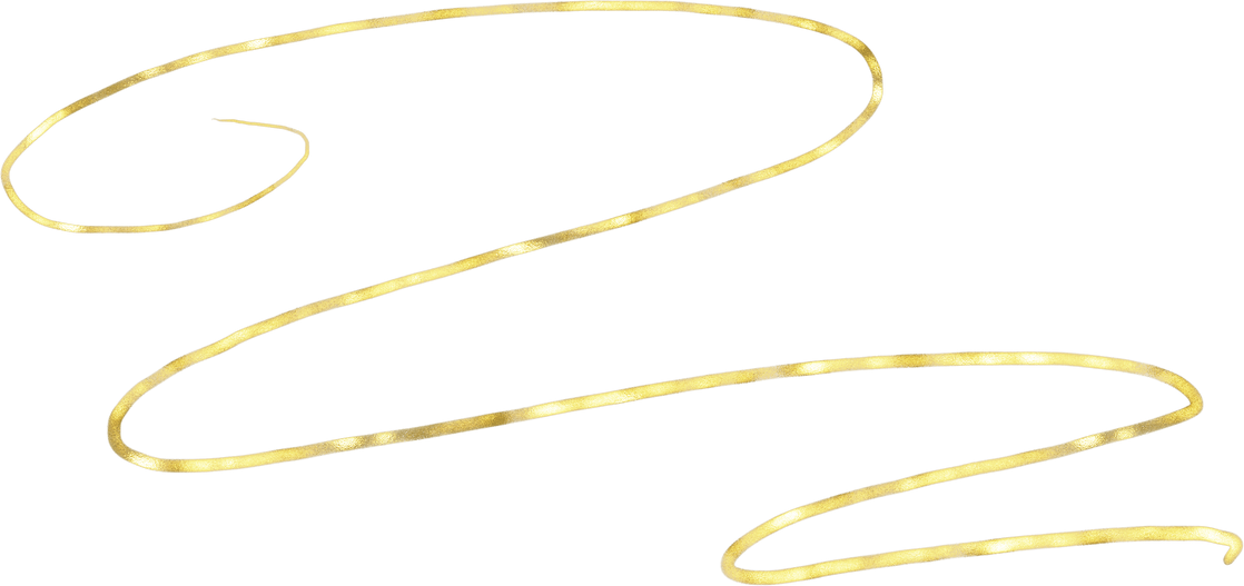 Simple Gold Handwritten Metallic Line Decoration