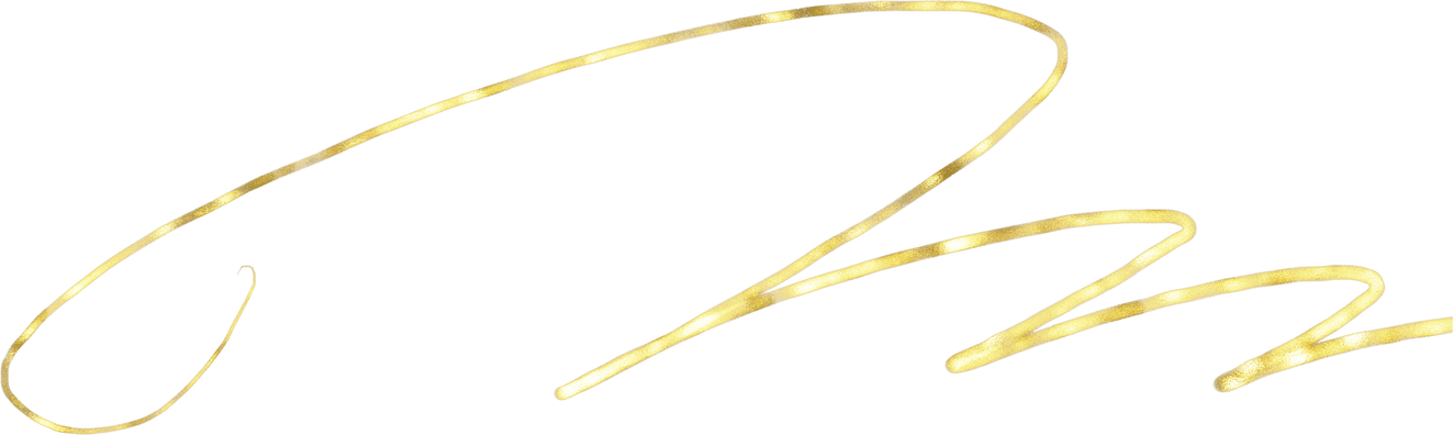 Simple Gold Handwritten Metallic Line Decoration