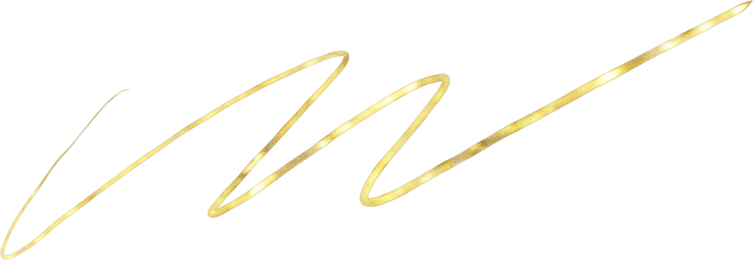 Simple Gold Handwritten Metallic Line Decoration