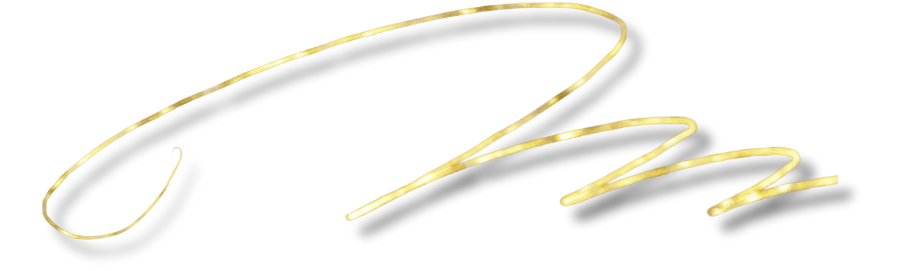 Simple Gold Handwritten Metallic Line Decoration